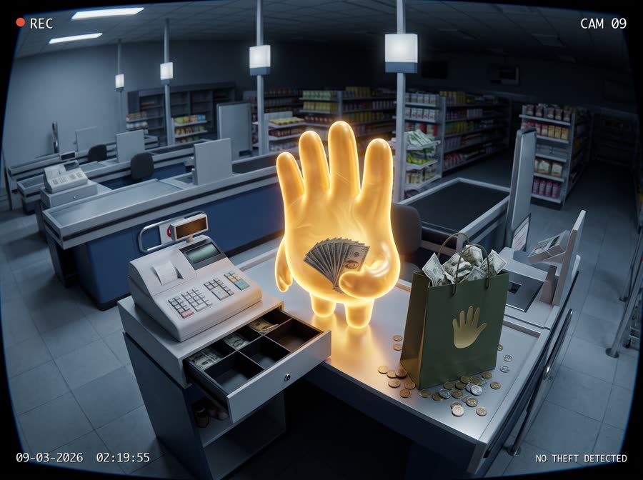 CCTV: the hand at the register